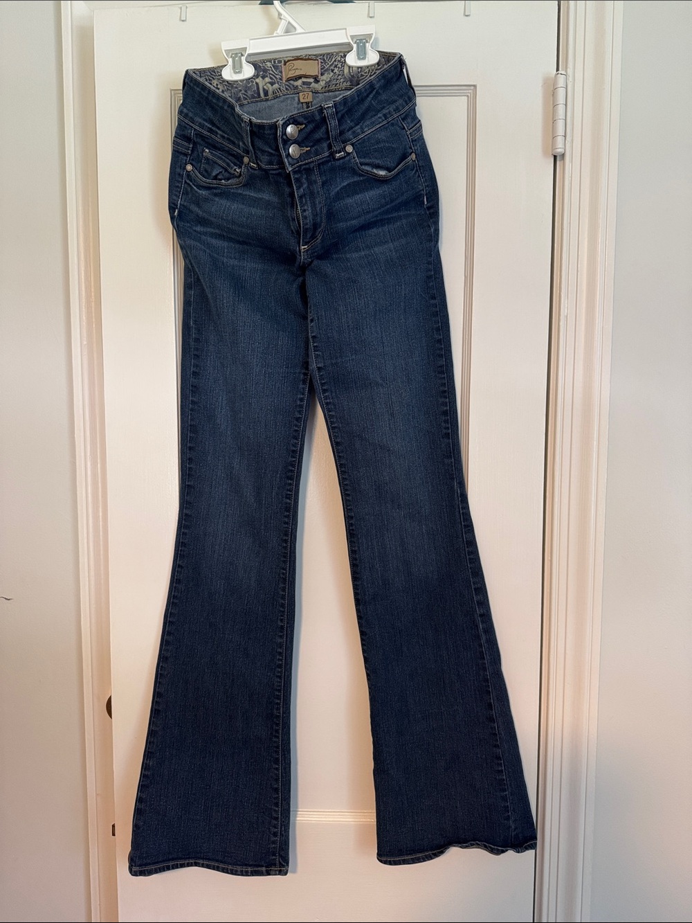 Women's Dark Blue Flare Jeans - Unbranded
